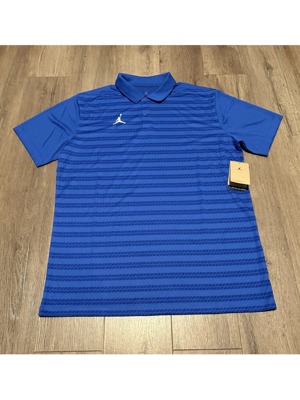 Jordan Premium Dri-FIT Golf Polo Shirt Men Size Large Blue FN6924-495 NWT $60